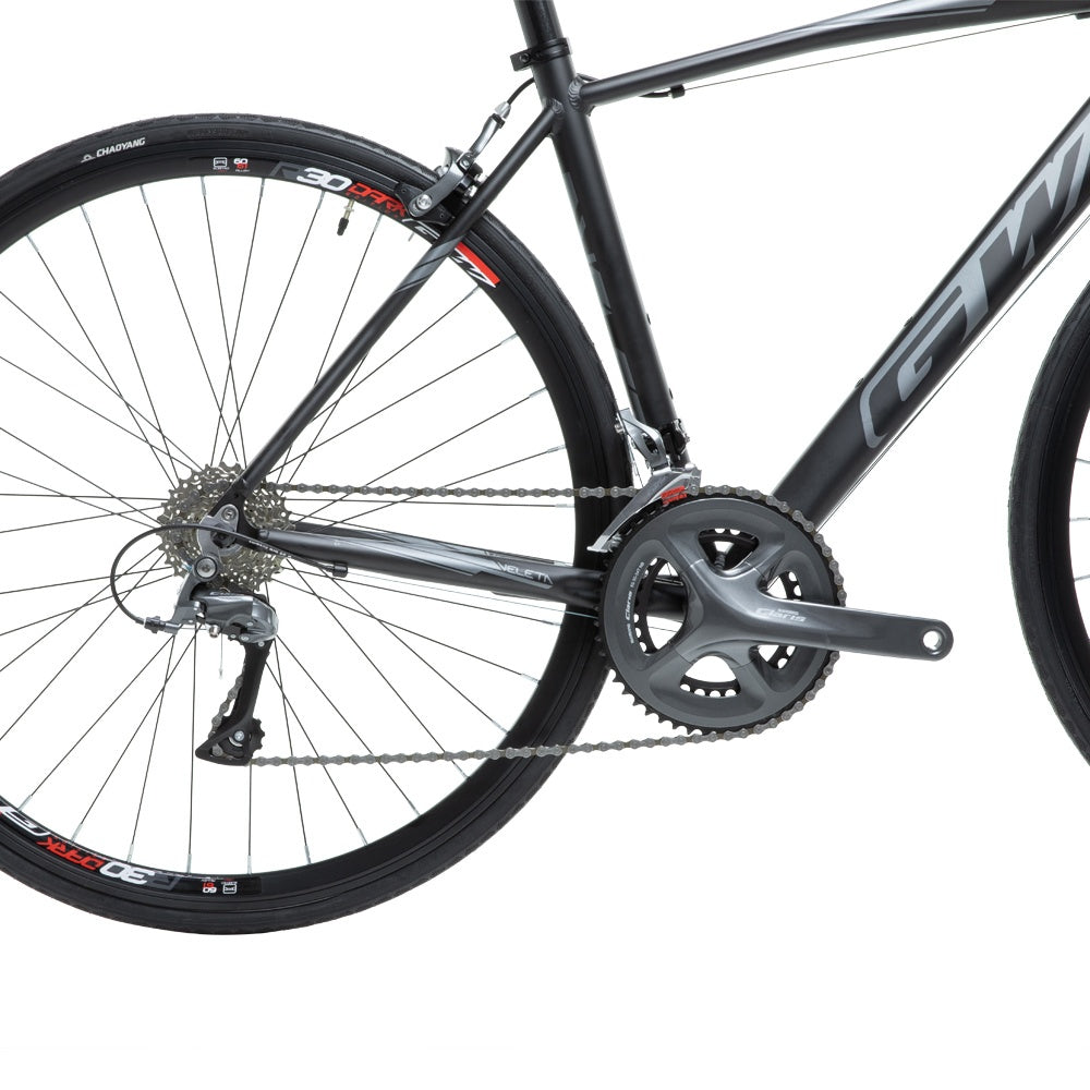 Bicicleta Ciclismo De Ruta Gw Veleta Negro Gris Rin 700