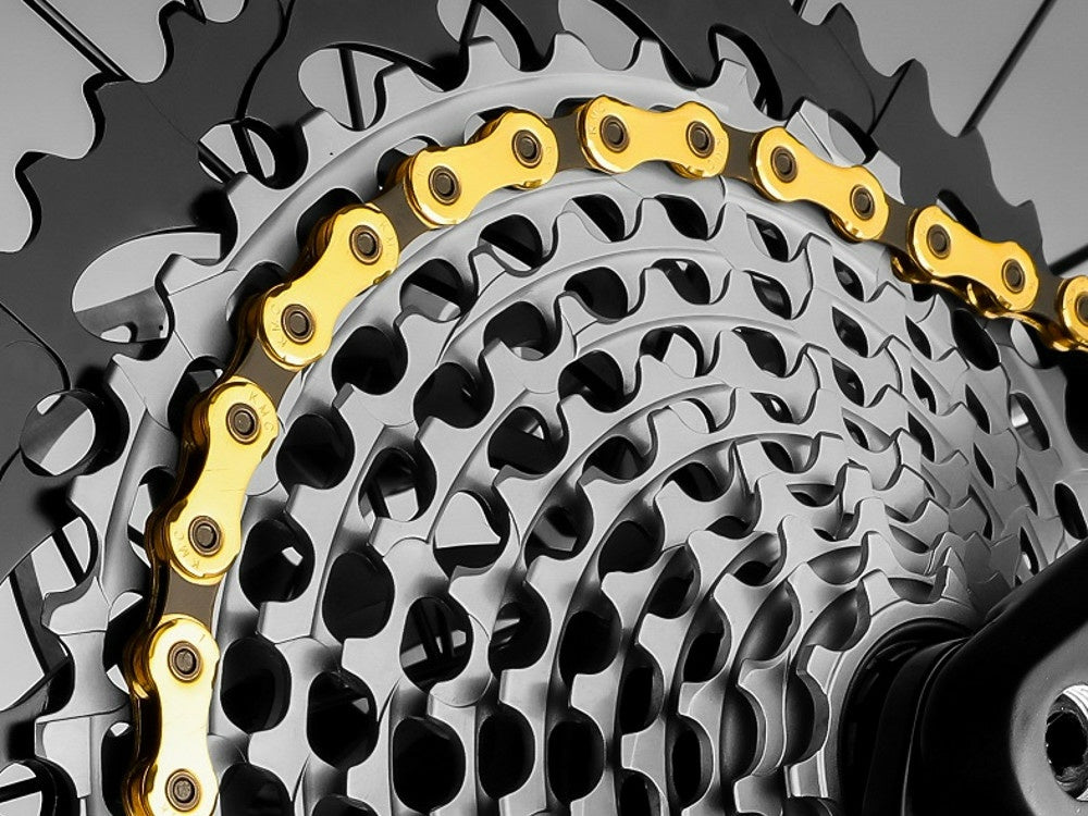 Cadenilla Kmc 12 Velocidades Oro Bicicleta Mtb Enduro 126l