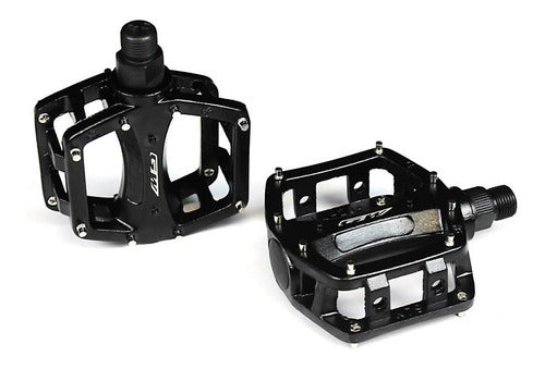 Pedales Para Bicicleta Gw 204u Bmx Mtb Alumino Negro 9/16