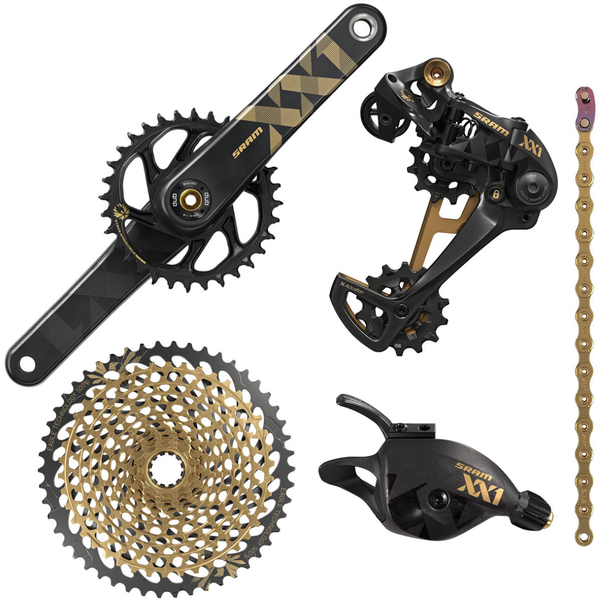 Grupo Sram XX1 Eagle Gold 1x12